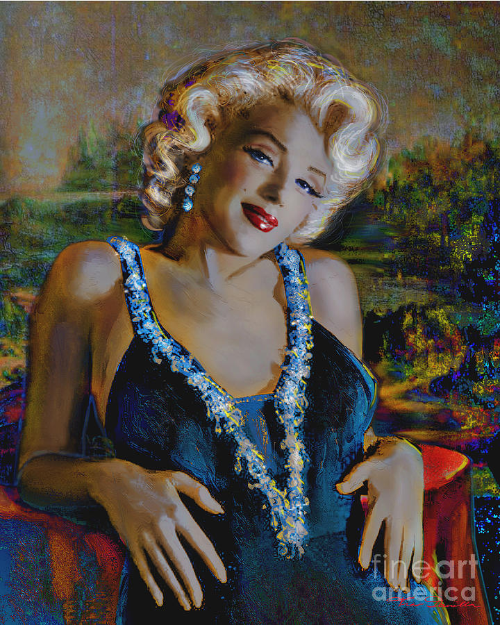 Marilyn Monroe 126 Monalisa Painting by Theo Danella