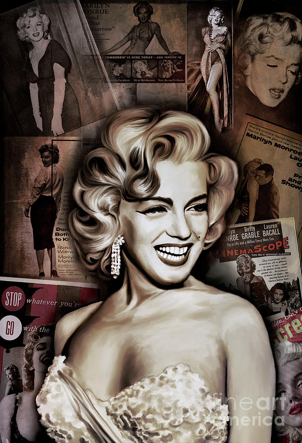  Marilyn Monroe 4  Painting by Andrzej Szczerski