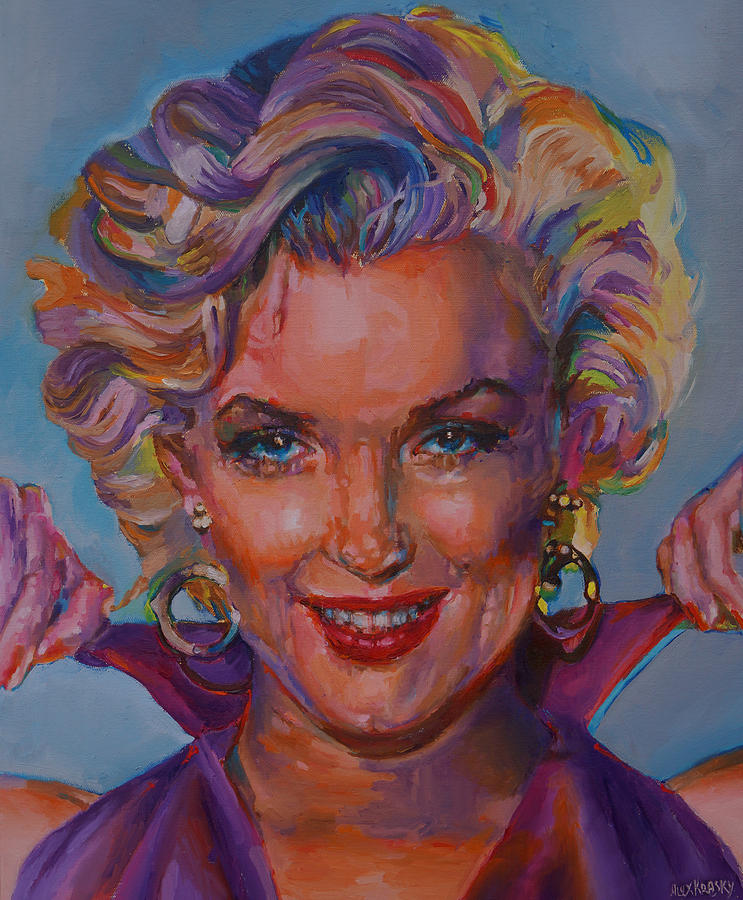Marilyn Monroe 5 Painting by Alex Krasky | Fine Art America