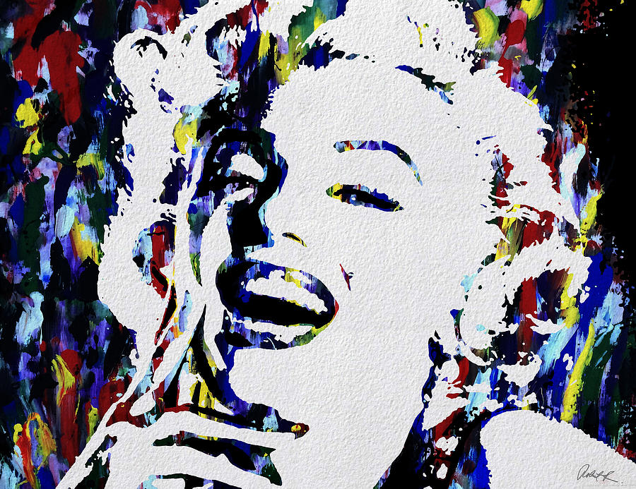Marilyn Monroe Abstract Painting Painting by Robert R Splashy Art Abstract Paintings