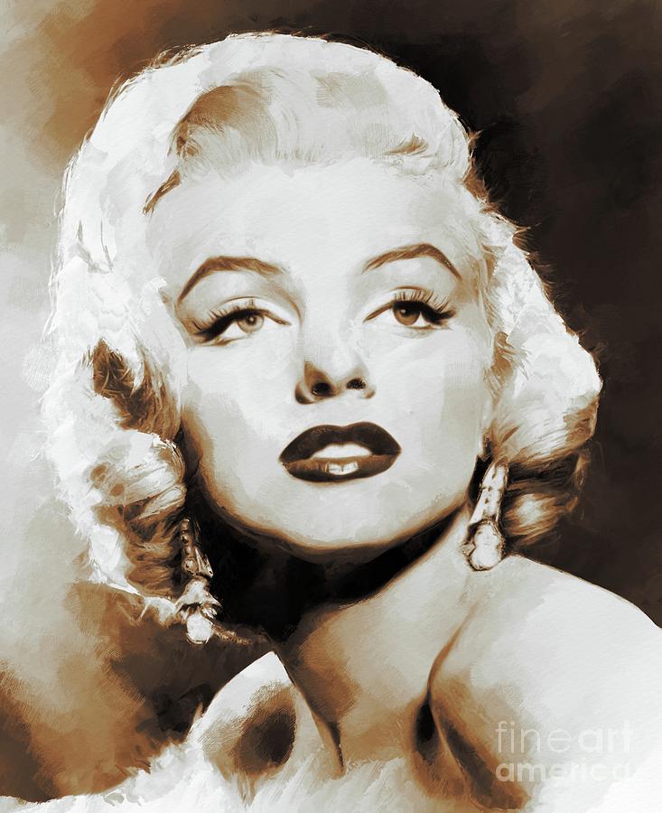 Hollywood Painting - Marilyn Monroe, Actress, Model, Legend by Esoterica Art Agency