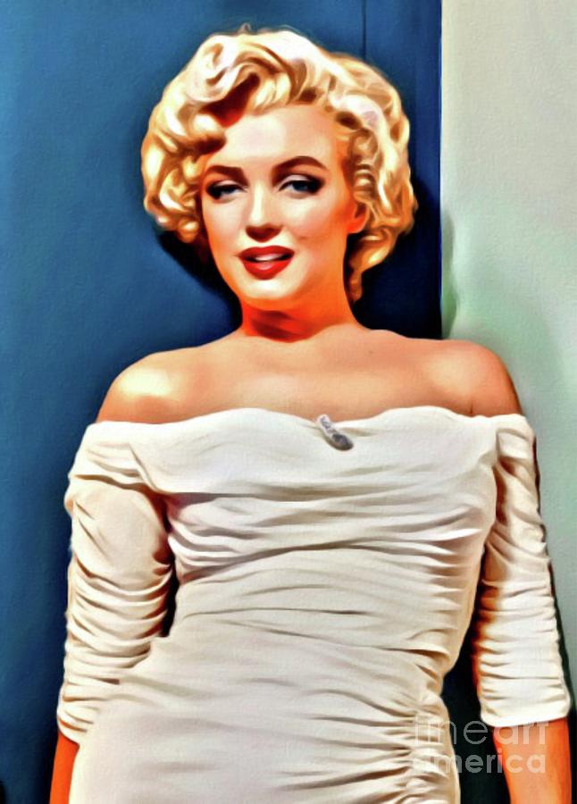 Marilyn Monroe, Digital Art By Mary Bassett Digital Art