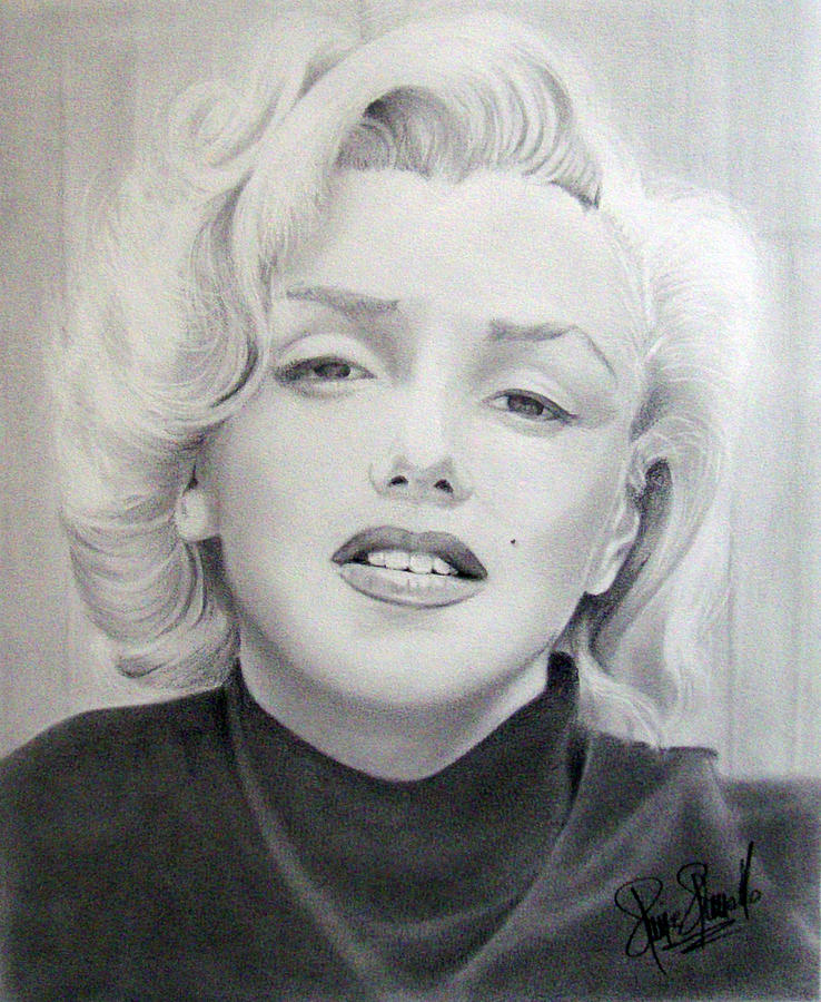 Marilyn Monroe Drawing by Felipe Galindo - Fine Art America