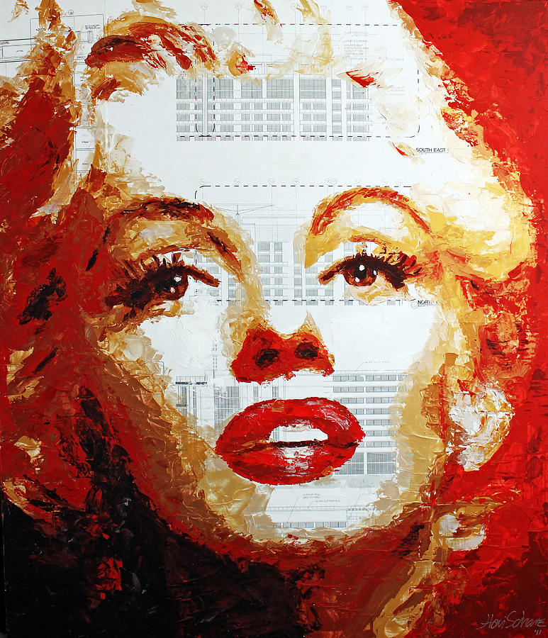 Marilyn Monroe - Floorplans Painting by Havi - Fine Art America