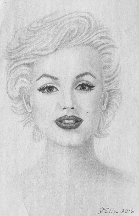 Marilyn Monroe Drawing by Gina DElia - Fine Art America