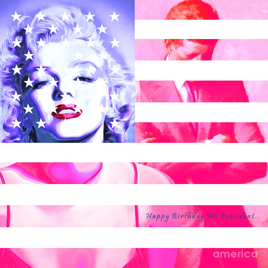 Marilyn Monroe Happy Birthday Mr President 20160105 square Photograph by Wingsdomain Art and Photography