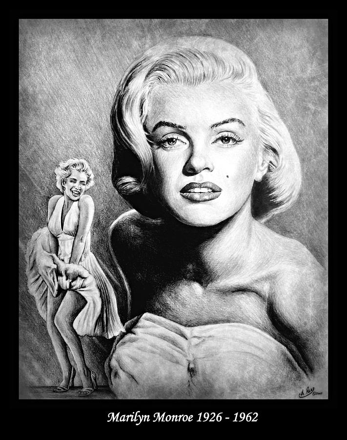 Marilyn Monroe Hollywood great Drawing by Andrew Read