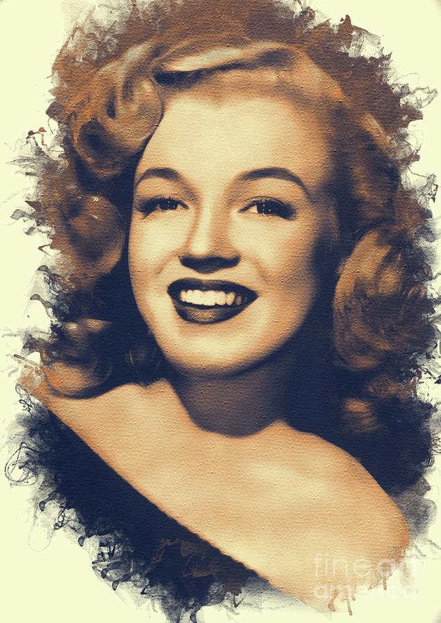Hollywood Painting - Marilyn Monroe, Hollywood Legend by Esoterica Art Agency