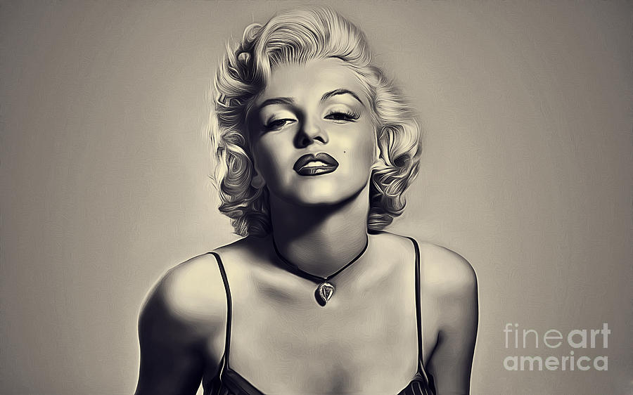 Up Movie Digital Art - Marilyn Monroe by Ian Mitchell