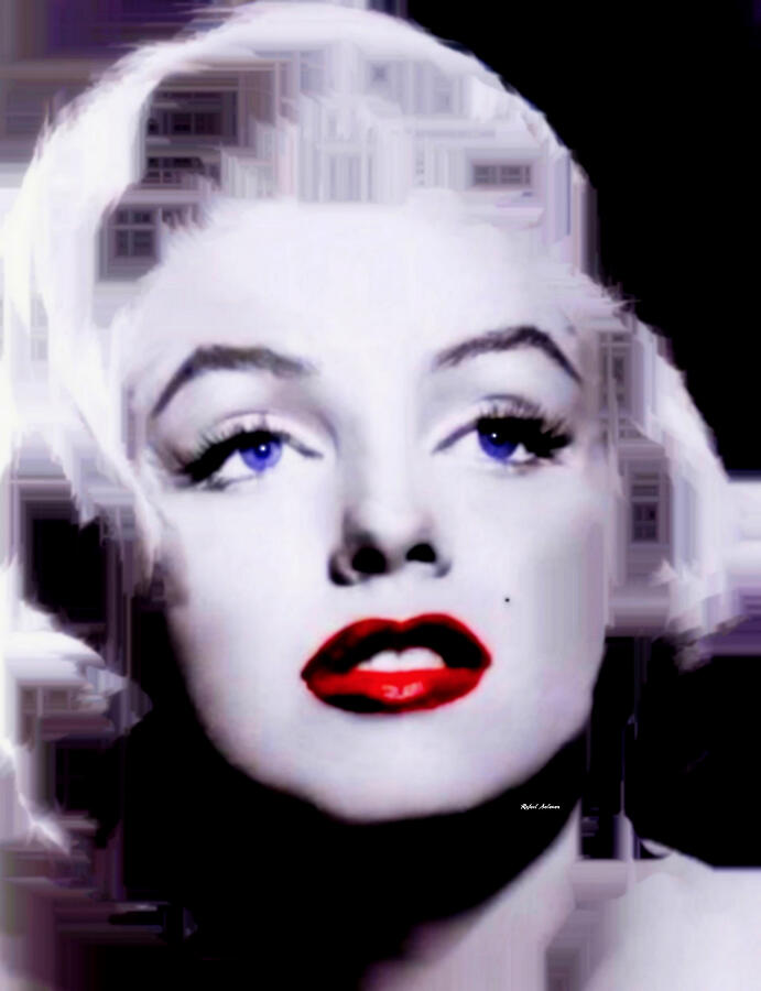 Marilyn Monroe in Black and White. Pop Art Digital Art by Rafael Salazar