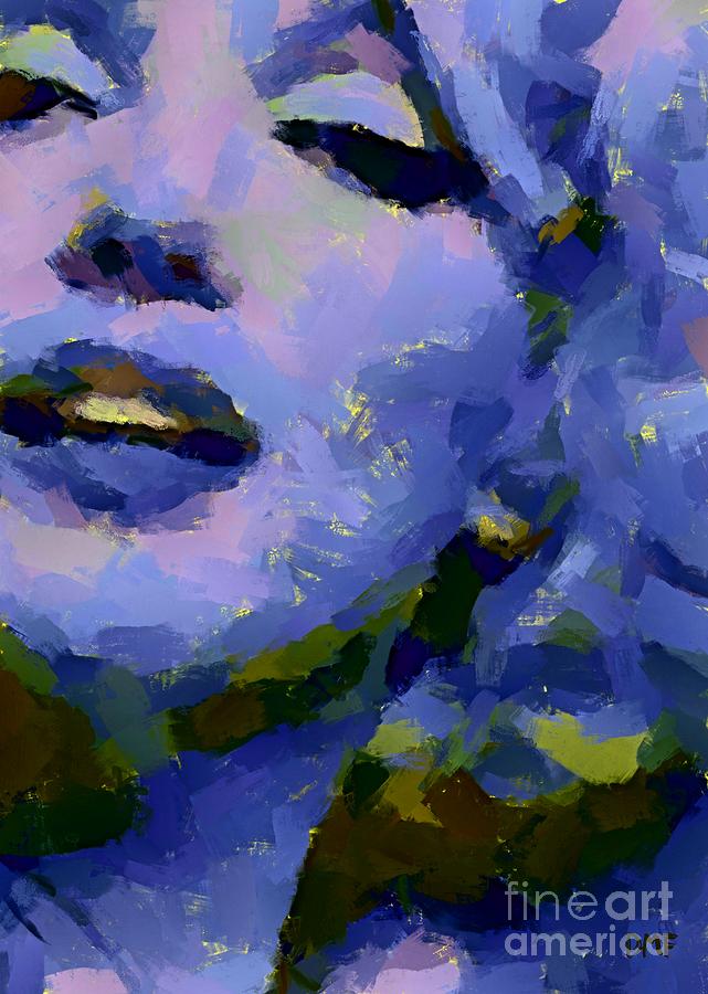 Marilyn Monroe in Blue Painting by Dragica Micki Fortuna