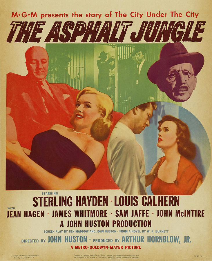 Marilyn Monroe in THE ASPHALT JUNGLE Movie Poster Painting by Vintage Collectables