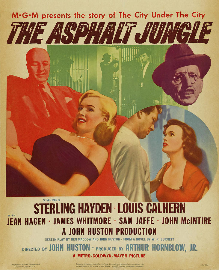 The Asphalt Jungle - Marilyn Monroe Movie Poster, firstposter dotcom