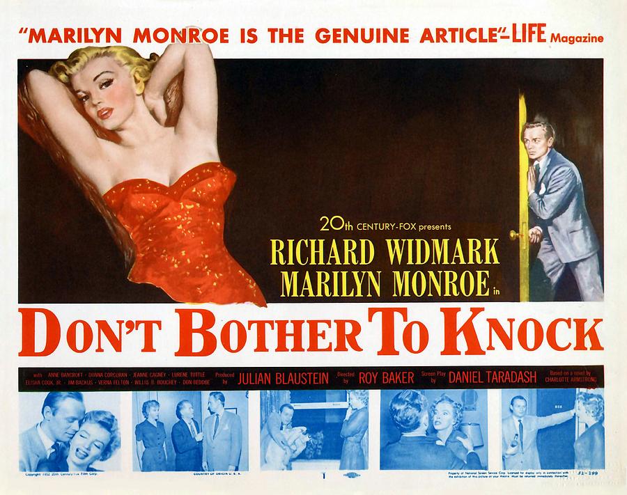 Don't Bother to Knock Poster//Don't Bother to Knock Movie Poster//Movie Poster// 