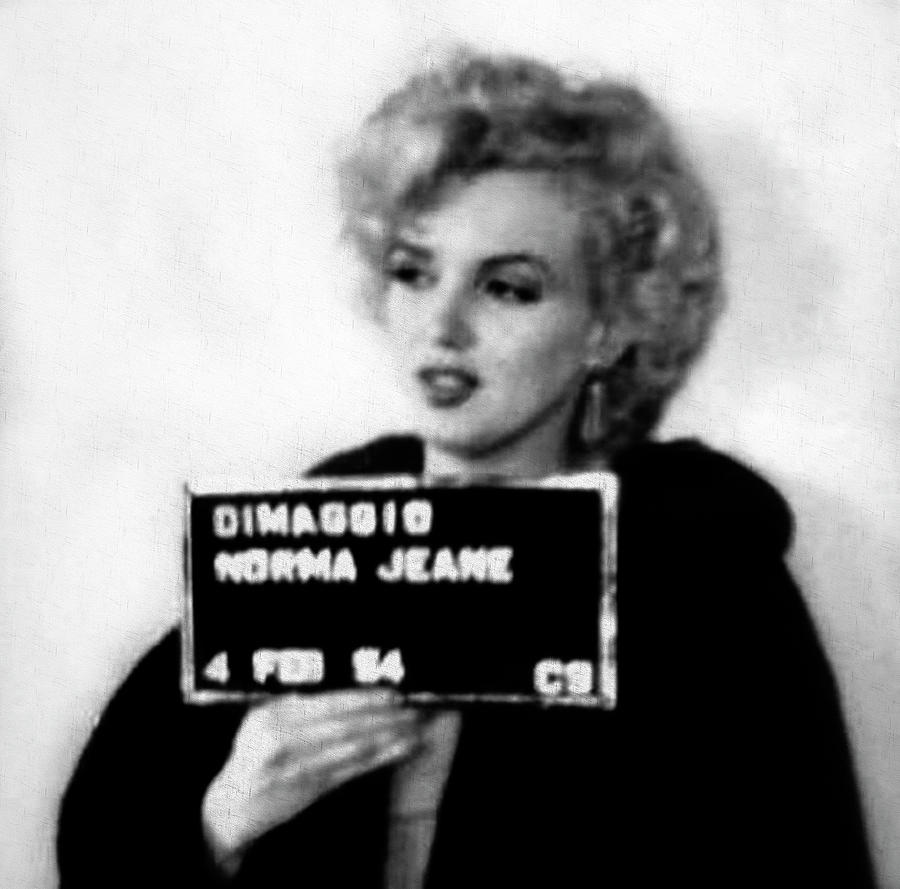 Marilyn Monroe Mugshot In Black And White Photograph By Bill Cannon 5854