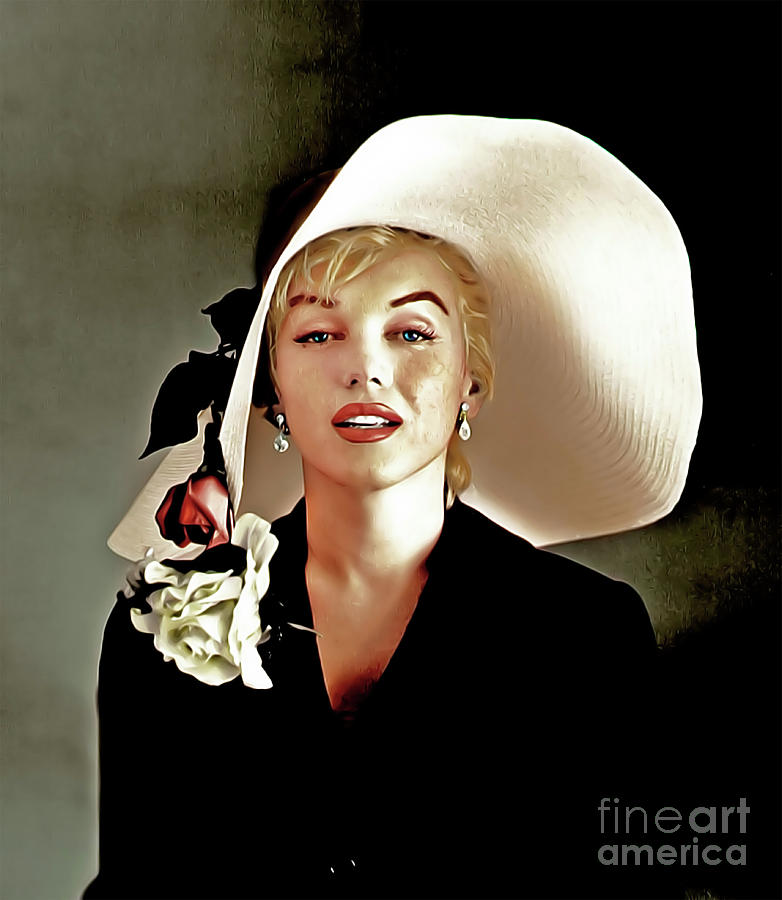 Marilyn Monroe - Painted Portrait Painting by Doc Braham