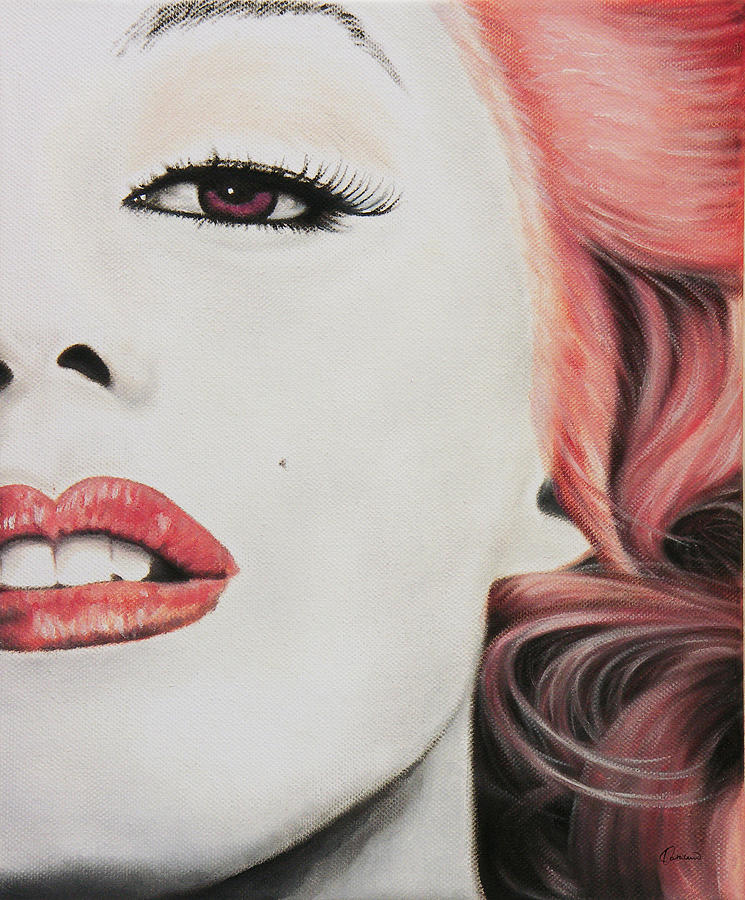 Pretty Woman Movie Painting - Marilyn Monroe Pink by Kathleen Wong