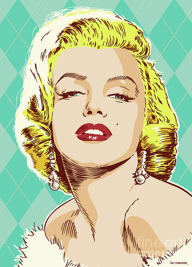 Marilyn Monroe Digital Art - Marilyn Monroe Pop Art by Jim Zahniser