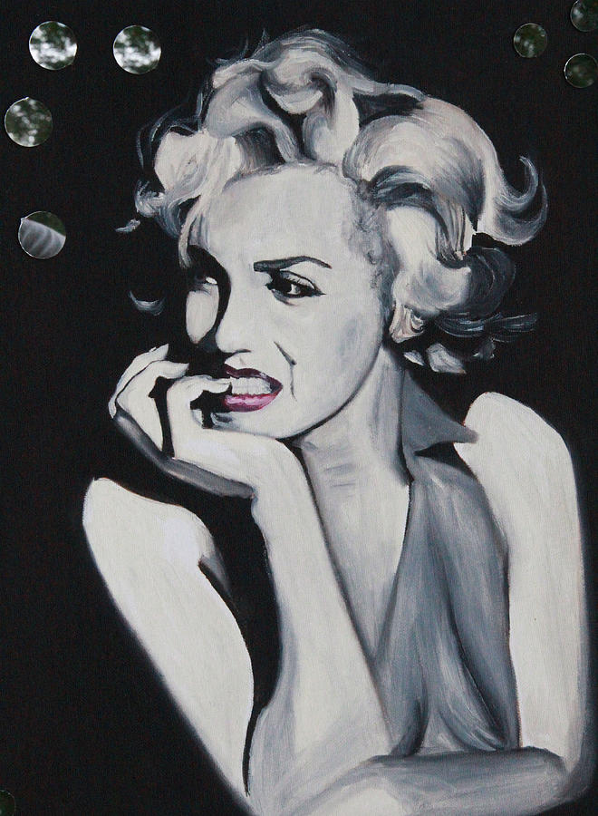 Celebrity Painting - Marilyn Monroe Portrait by Mikayla Ziegler
