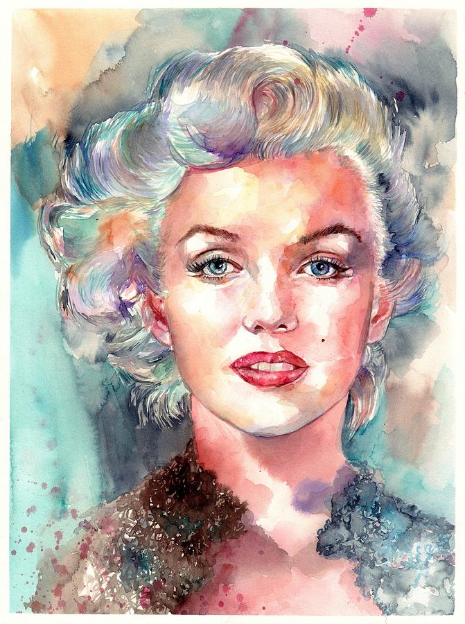 Marilyn Monroe Painting - Marilyn Monroe portrait by Suzann Sines