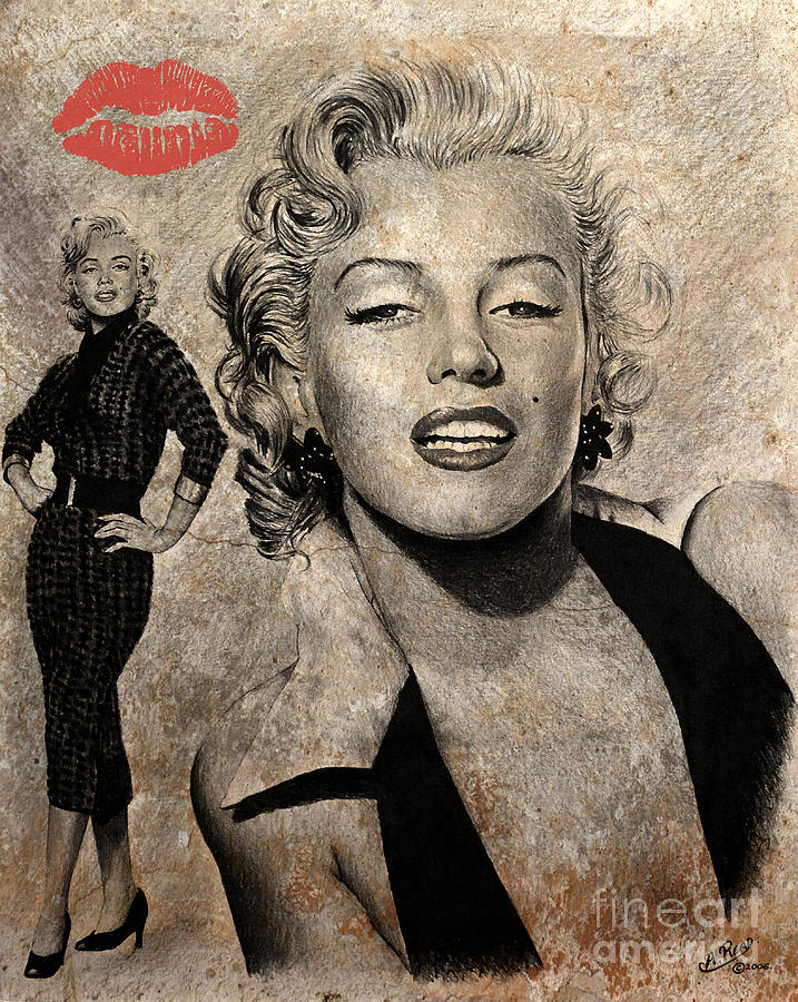 Marilyn Monroe red lips edition Painting by Andrew Read - Fine Art