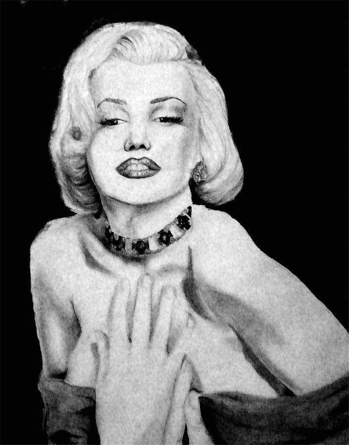 Marilyn Monroe Drawing by Scarlett Royale
