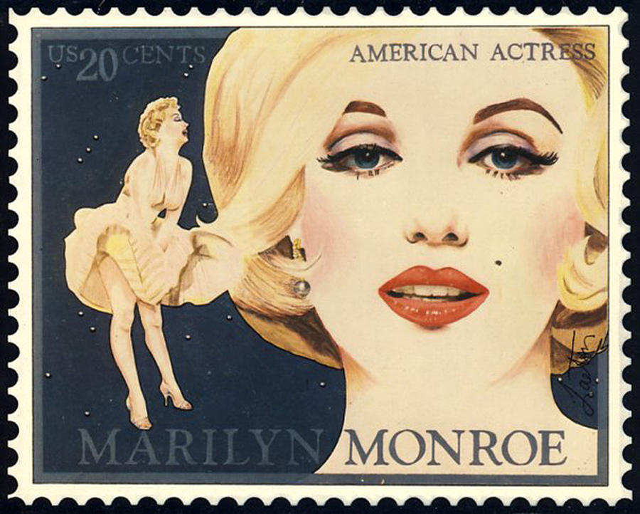 Marilyn Monroe Stamp Digital Art by Richard Laeton