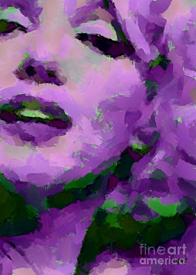 Marilyn Monroe In Purple Painting by Dragica Micki Fortuna