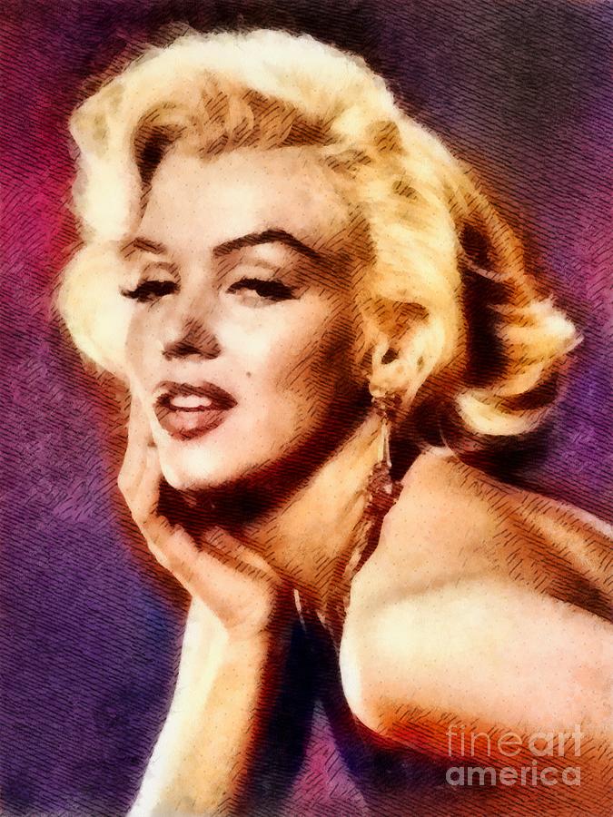 Marilyn Monroe, Vintage Actress By John Springfield Painting