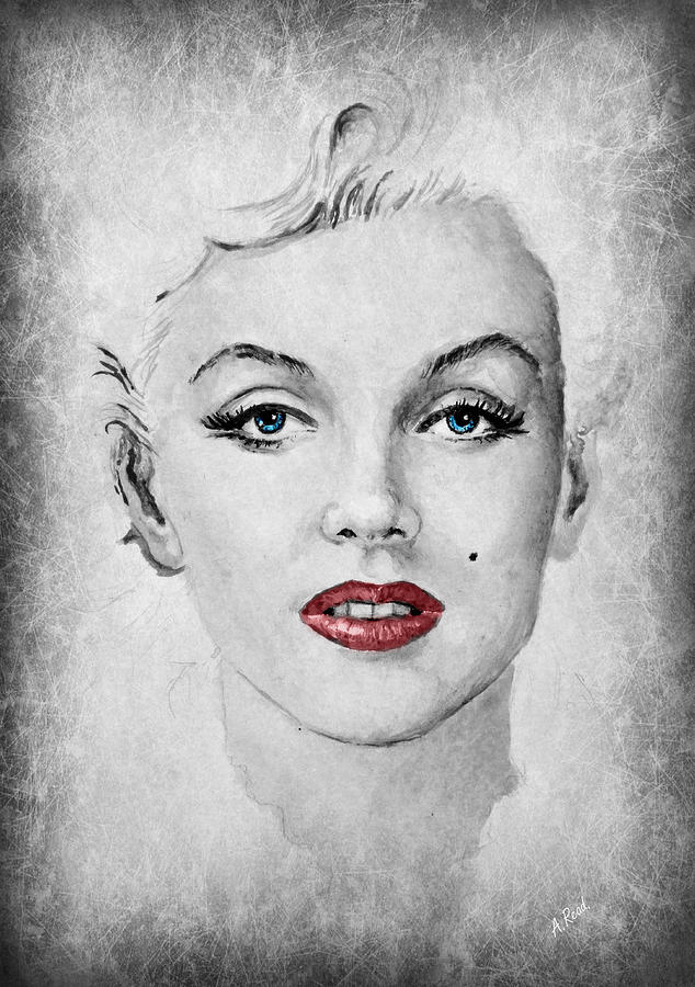 Marilyn Movie Star edit Drawing by Andrew Read
