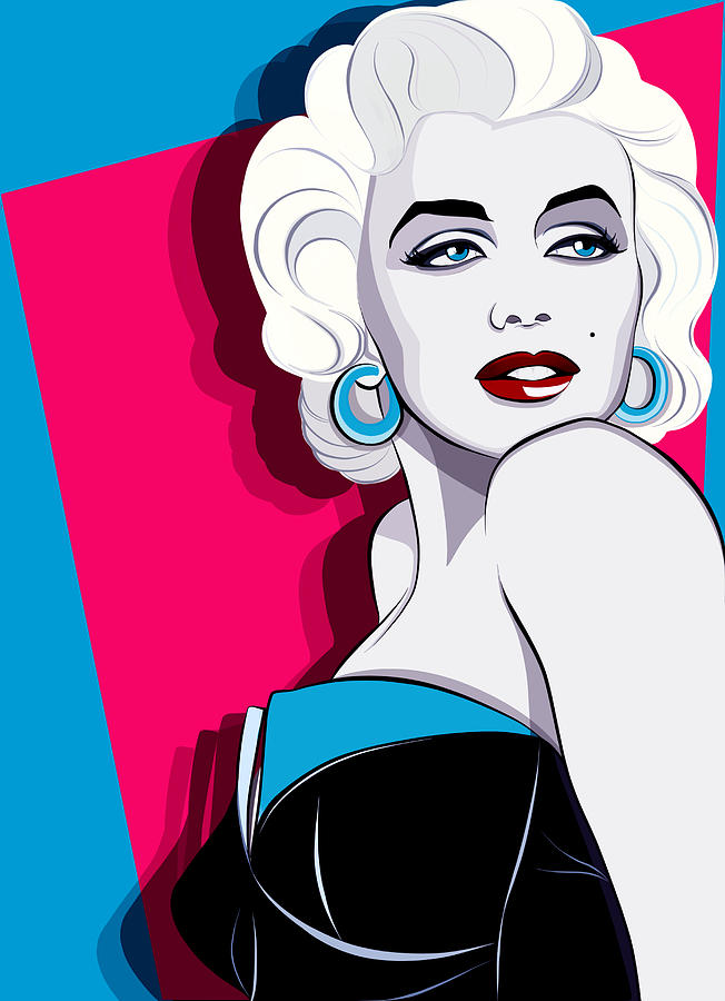 Hollywood Digital Art - Marilyn by Natasha S 