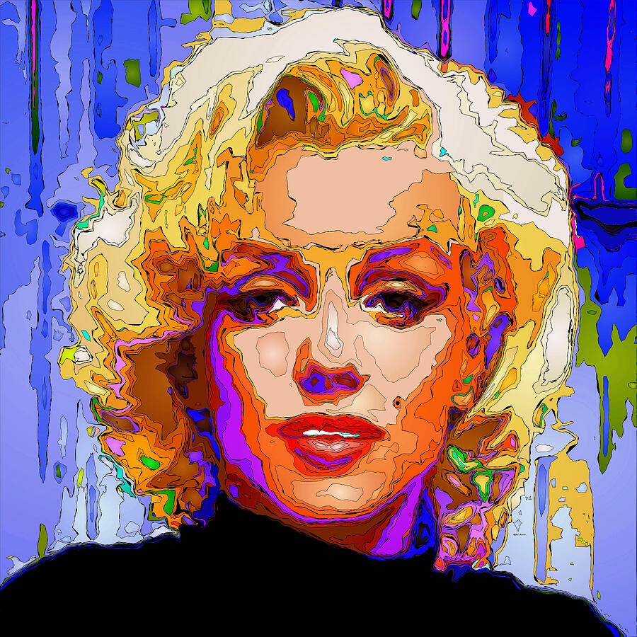Marilyn Monroe. Pop Art Digital Art by Rafael Salazar