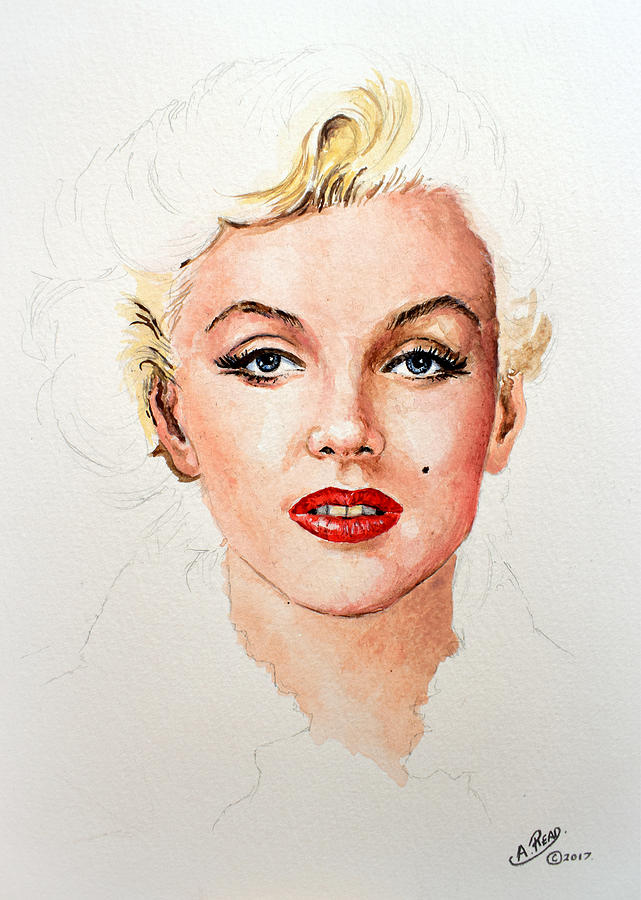 Marilyn Seductive edit Painting by Andrew Read