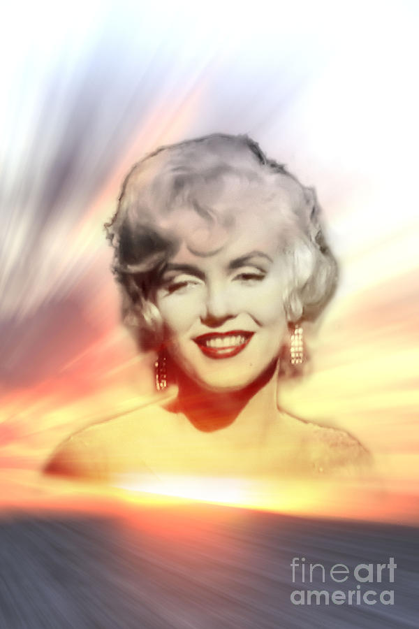 Marilyn Sunset Digital Art by Roger Lighterness