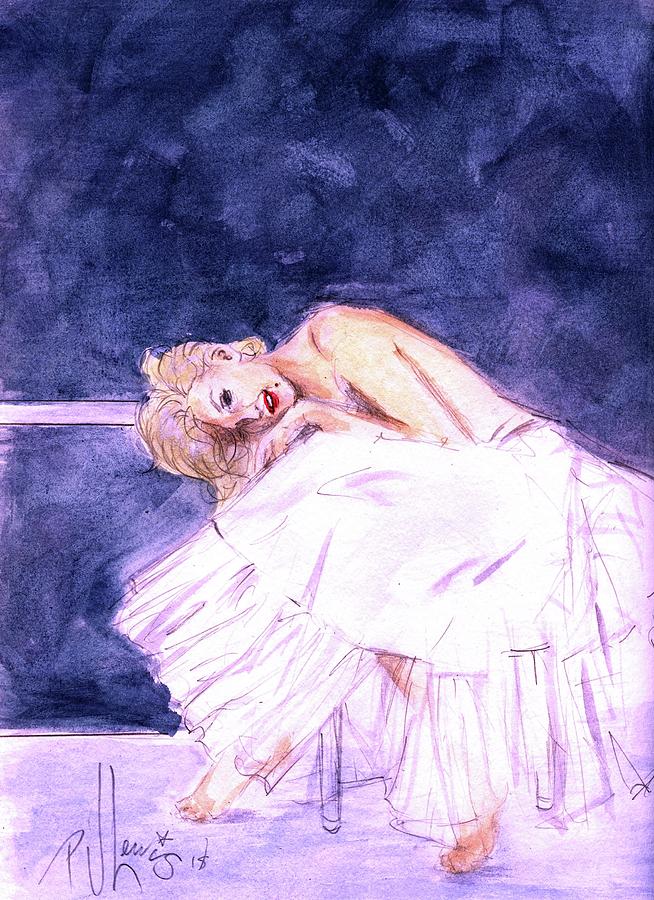 Marilyns Ballerina Sittings Painting by PJ Lewis