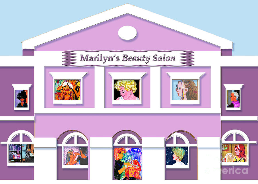 Marilyns Beauty Salon Painting by Candace Lovely