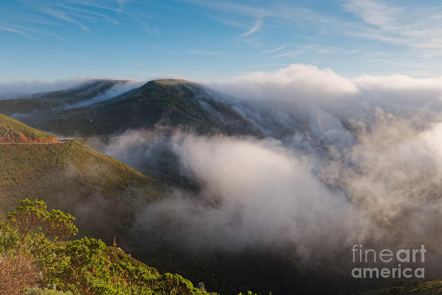 Marin Headlands Fog Rising - Sausalito Marin County California Photograph by Silvio Ligutti