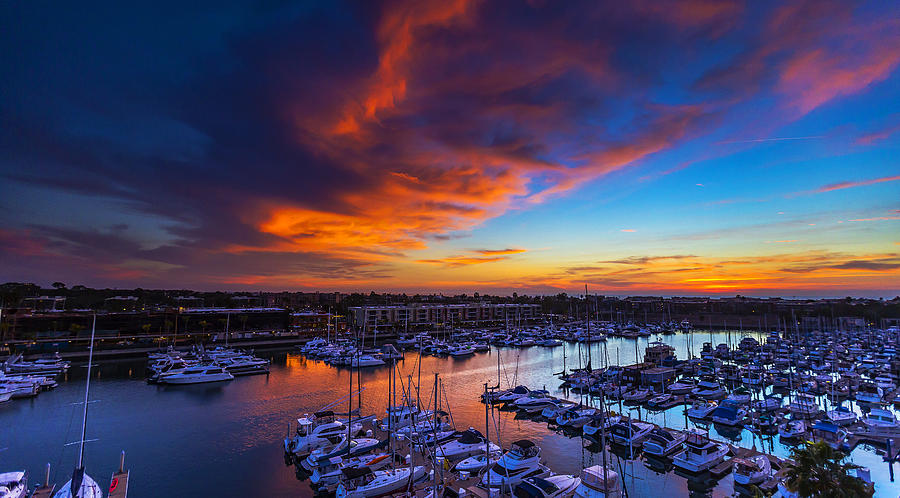 Marina Del Rey Sunset Photograph by Casey Kiernan