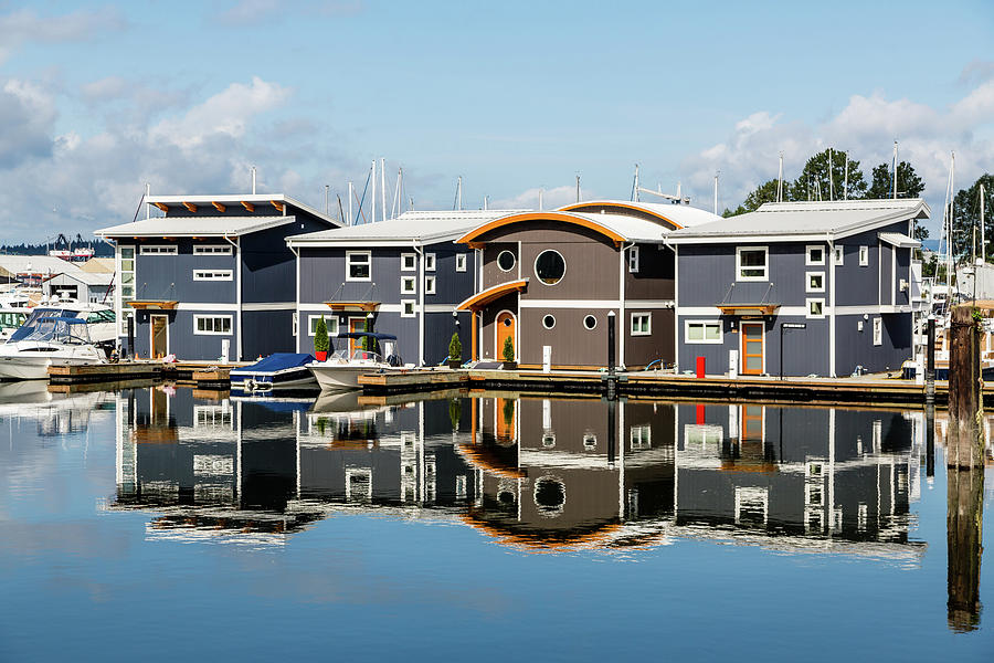 Marina Homes Reflected Photograph by Darryl Brooks