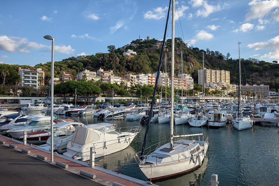 Boat Photograph - Marina in Blanes Town in Spain by Artur Bogacki