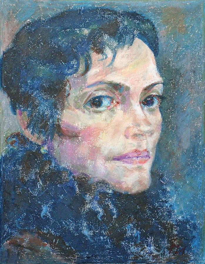 Portrait Painting - Marina by Leonid Petrushin