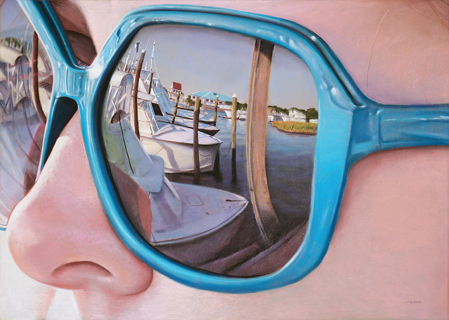 Marina Reflection Pastel by Christopher Reid