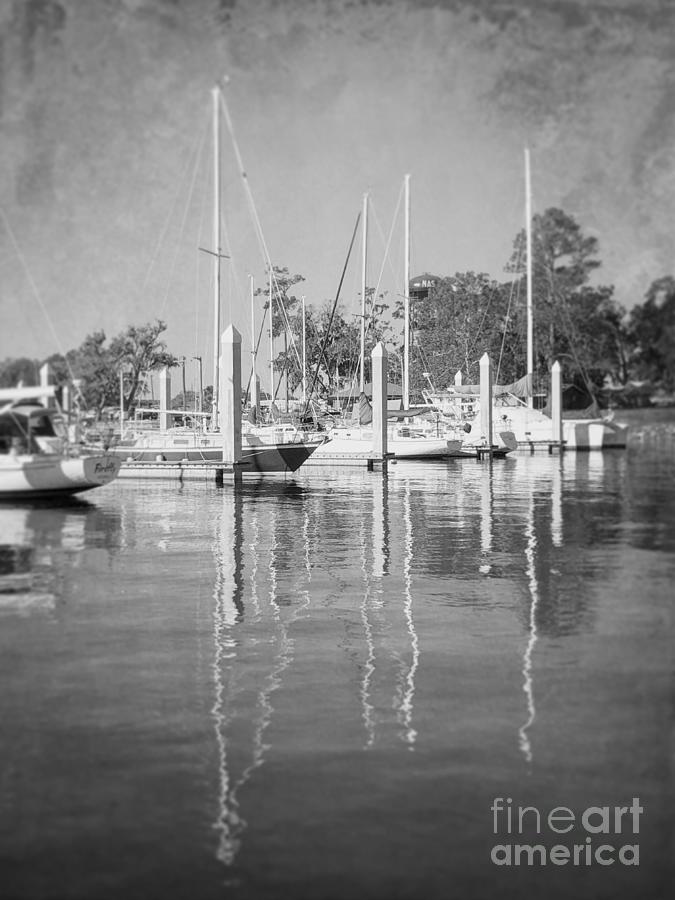 Marina Reflections BW Photograph by Luther Fine Art
