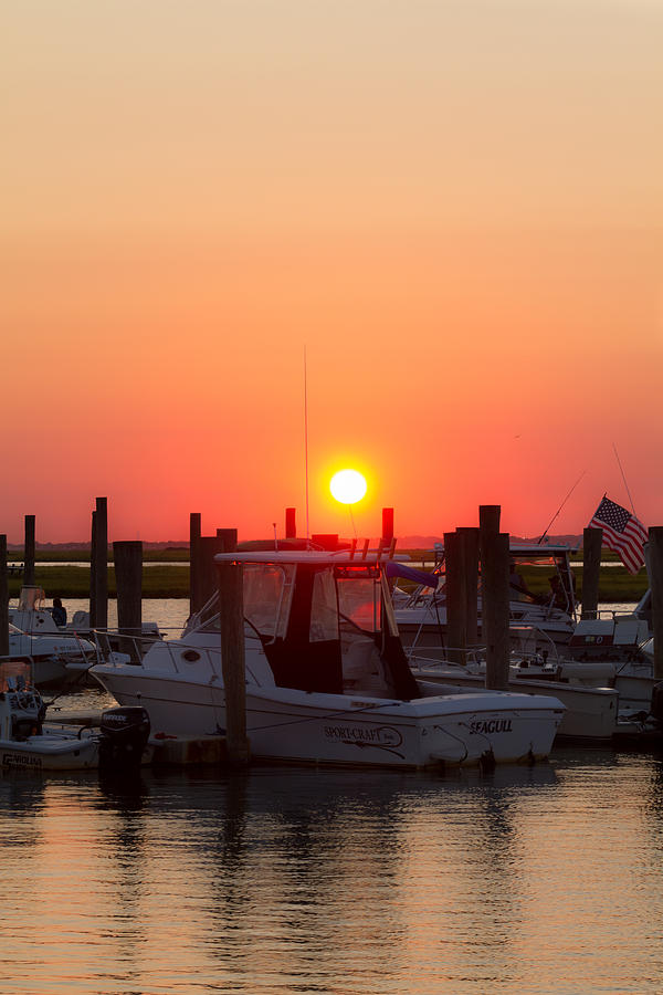 Boat Photograph - Marina Sunset Portrait by Charlotte  DiSipio-Grillo