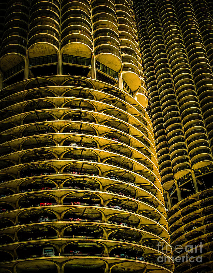 Marina Towers Photograph by Barry Weiss