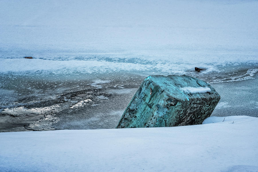 Marina Winter Ice Photograph by Tom Singleton