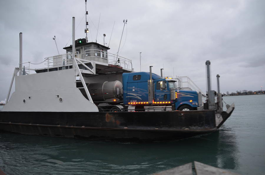 Marine City Mich car truck ferry Photograph by Randy J Heath