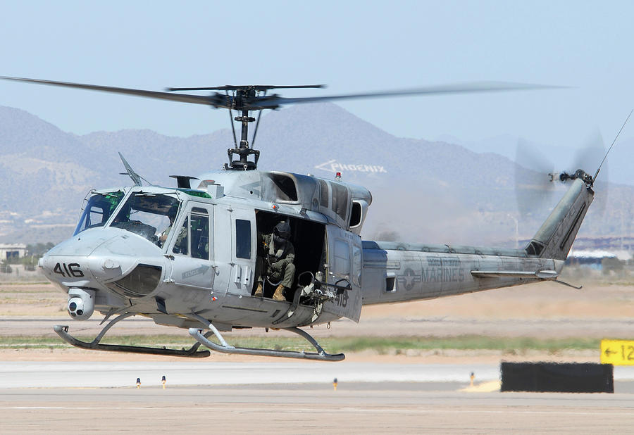 Marine Corps Bell UH-1N Huey BuNo 158559 Mesa Gateway Airport Arizona March 11 2011 Photograph by Brian Lockett