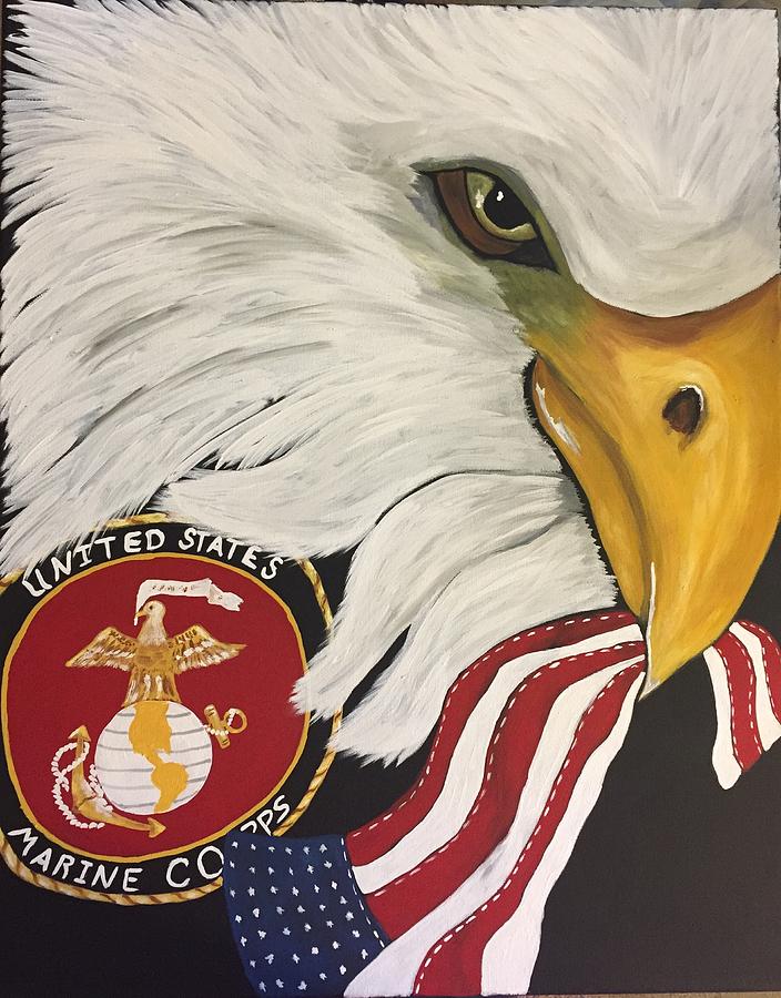 Eagle Painting - Marine Eagle by Suzanne Brabham