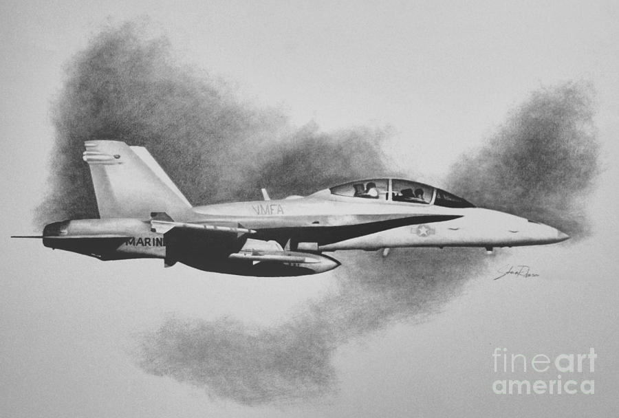 F 18 Hornet Drawing